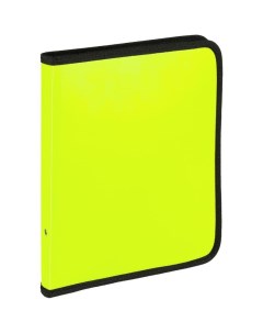 Папка конверт на молнии Neon А4 700мкм пластик желтая 5шт Attache