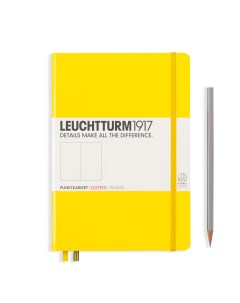 Блокнот Leuchtturm A5 в точку 125 листов лимонный твердая обложка Leuchtturm1917