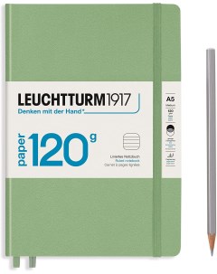 Блокнот Leuchtturm 120g Edition А5 в линейку 102 л пастельный зеленый тв обложка Leuchtturm1917