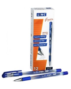 Ручка шариковая Glycer цвет синий 0 7 мм 12 шт Linc