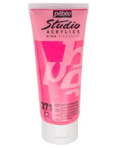 Краска художественная Studio Acrylics Fluo 100 мл розовый флуоресцентный Pebeo