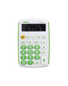 Калькулятор UK 11G зеленый CU10E Uniel