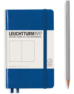 Блокнот Leuchtturm A6 нелинованный 93 листа королевский синий твердая обложка Leuchtturm1917