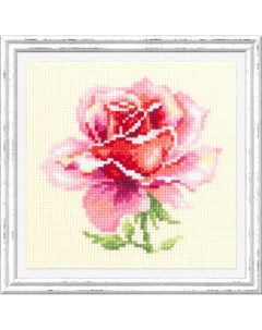 Набор для вышивания крестом Розовая роза 150 002 11х11 см Чудесная игла