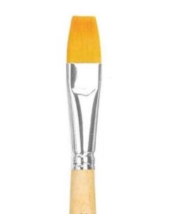 Кисть Roubloff Серия 1222 из мягкой синтетики плоская длинная ручка 22 Живописные кисти