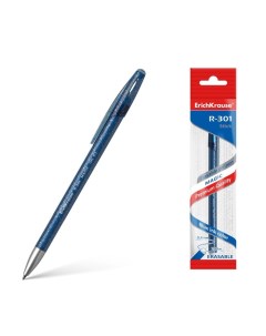 Ручка гелевая стираемая Erich Krause R 301 Magic Gel узел 0 5 мм чернила синие длина пи Erich krause