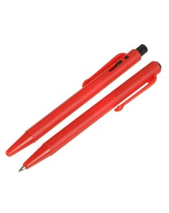 Ручка шариковая автоматическая 0 5 мм Лого МИНИ корпус красный стержень синий 100 Calligrata