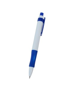 Ручка шариковая автоматическая 0 5 мм стержень синий белый корпус с резиновым держател Calligrata