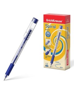 Ручка гелевая Spiral чернила синие узел 0 5 мм длина линии письма 600 метро Erich krause