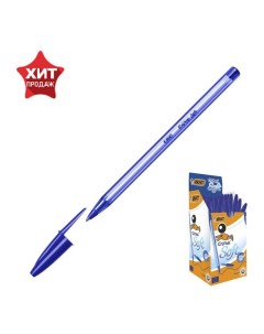 Ручка шариковая чернила синие Cristal Soft узел 1 2 мм мягкое экономичное широкое Bic