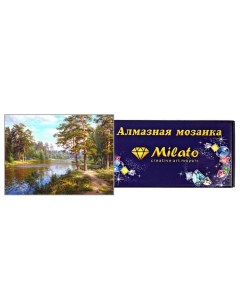 Алмазная мозаика Озеро в лесу 40x30 см 39 цветов Милато