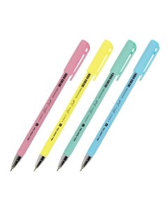Ручка шариковая Pastel Slim Soft 05мм синий цвет чернил прорезиненный корпус 24шт Lorex
