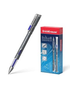 Ручка гелевая MEGAPOLIS GEL узел 0 5 мм чернила синие длина линии письма 500 метров 12 Erich krause