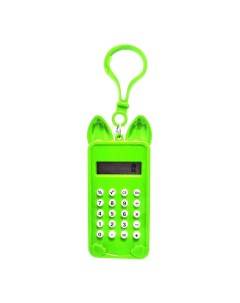 Калькулятор брелок Мышка 00112436 8 разрядный зеленый Nobrand