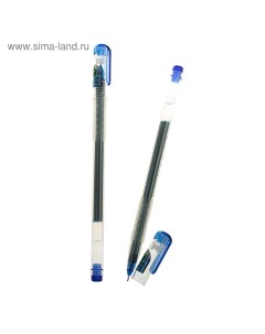 Ручка гелевая 0 38 мм синяя прозрачный корпус бесстержневая игольчатый пишущий узел 1 Nobrand