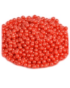 Бусины Hobby круглые перламутр 4 мм 058 красный 1500 шт Magic 4 toys
