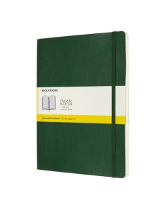 Блокнот Classic Soft 192стр в клеточку мягкая обложка зеленый qp622k15 Moleskine