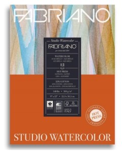 Альбом для акварели Watercolour Studio 22 9x30 5 см 12 листов 300 г м2 мелкое зерно Fabriano