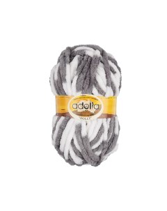 Пряжа Dolly 15 бело серый Adelia
