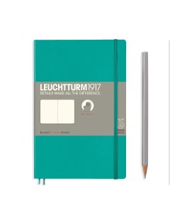 Блокнот Leuchtturm Paperback В6 нелинованный 61 лист изумрудный мягкая обложка Leuchtturm1917