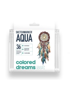 Набор двухсторонних акварельных маркеров Aqua Colored Dreams 36 цв SMA 36CLDR Sketchmarker