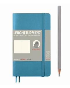 Блокнот Leuchtturm Pocket A6 нелинованный 61 лист нордический синий мягкая обложка Leuchtturm1917