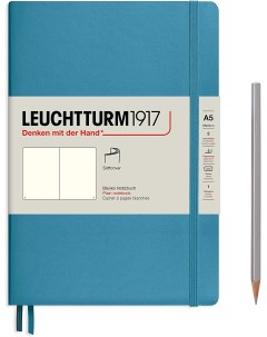 Блокнот Leuchtturm А5 нелинованный 61 лист нордический синий мягкая обложка Leuchtturm1917