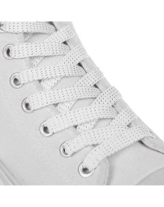 Шнурки для обуви пара плоские 8 мм 110 см цвет белый Onlitop
