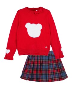 Комплект для девочек джемпер трикотажный юбка текстильная Playtoday kids
