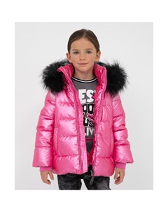 Зимняя куртка из плащевки с мокрым блеском для девочки 22003GMC4109 Gulliver