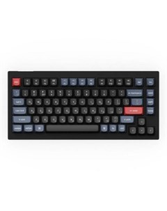 Клавиатура V1 B2 RU RGB подсветка синий свитч 84 кнопоки черная Keychron