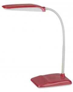 Б0017434 Настольный светодиодный светильник NLED 447 9W R красный USB порт для зарядки устройств дим Era
