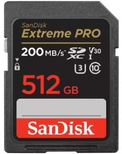 Карта памяти SD XC 512Gb Extreme Pro SDSDXXD 512G GN4IN Sandisk