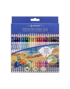 Набор стираемых цветных карандашей 24 цв в картонном футляре Acmeliae