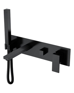 Смеситель для ванны с душем Qubic 474-2-B черный матовый Boheme