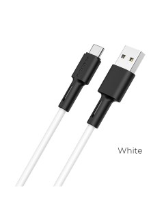 Кабель USB USB Type C быстрая зарядка 3A 1 м белый Soft silicone BX31 6931474710406 Borofone