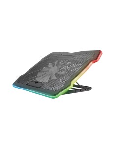 Охлаждающая подставка для ноутбука 17 3 GXT 1126 AURA вентилятор 1x200 RGB подсветка металл пластик  Trust