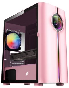 Корпус INFINITE SPACE IS3 mATX Midi Tower USB 3 0 RGB подсветка розовый без БП IS3 PK 1F2 W 1stplayer