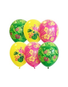Воздушные шары 25шт M10 30см Гавайская Вечеринка ассорти Патибум