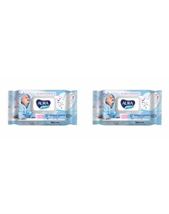 Влажные салфетки детские Ultra Comfort 0 с алоэ и витамином Е в уп 120 шт 2 уп Aura