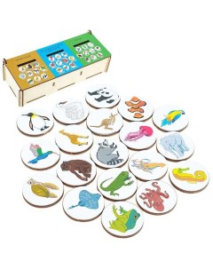 Сортер на три ящика Птицы животные водные Сибирские игрушки