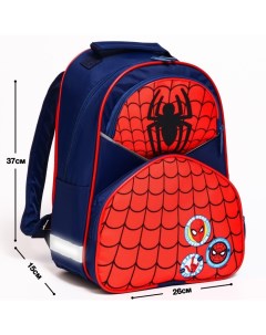 Рюкзак школьный эргонм спинка А 37x26x17 Человек Паук красно синий Marvel