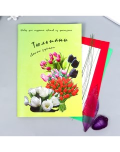 Набор для создания цветов из фоамирана Тюльпан красн зелен Nobrand