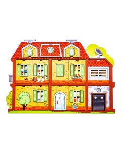 Деревянный пазл для малышей Уютный дом кукольный домик рамка вклады Smile decor