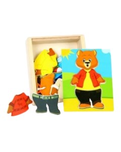 3D пазл медведь 10 деталей Мир деревянных игрушек