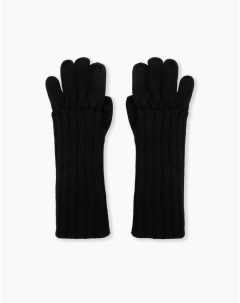 Удлинённые перчатки для девочки GAS012231 черный 6 8л 0 Gloria jeans
