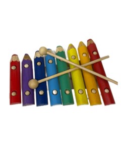 Ксилофон деревянный детский Цветные карандаши Винтик и шпунтик