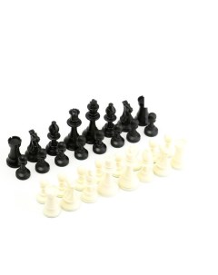 Шахматные фигуры турнирные пластик король h 9 5 см пешка h 5 см 34 шт Leap