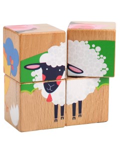 Деревянные кубики Ферма Lucy&leo