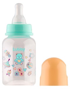 Бутылочка Малыши и Малышки с силиконовой соской 130 мл в ассортименте Lubby